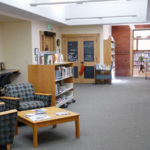 Buckland Public Library: interior view of casual seating area